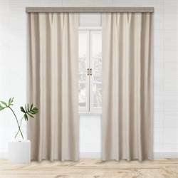 Шторы портьерные Питон блэкаут бежевый 190*275*2шт 106337 - фото 85078