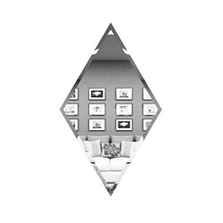 Плитка МСТ зеркальная серебряная РОМБ 200х340мм 10мм с фацетом РЗС1-01 - фото 85106