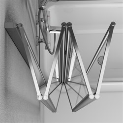 Шторка AM.PM на борт ванны Like 100*140, поворотно-складная, хром, стекло прозрачное W80BS-100-140CT - фото 85131