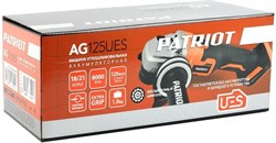 Машина углошлифовальная PATRIOT AG 125Li-ion UES в коробке двигатель бесщеточ. 8000об/мин 110303125 - фото 85165