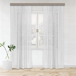Комплект штор для кухни Вуаль с тиснением листья 110*260*2шт молочный 107191 - фото 85404