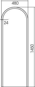 Зеркало LED Арракис сенсорное 480*1450 - фото 85447