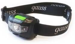 Фонарь GAUSS LED налобный 3W 130Lm Li-ion GF405 - фото 85626