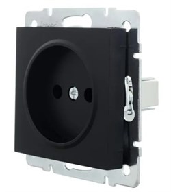 Розетка LEZARD VESNA б/з, бакалит, черная матовая 742-4288-121B (механизм) - фото 85723