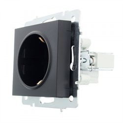 Розетка LEZARD VESNA с/з, бакалит, черная матовая 742-4288-122B (механизм) - фото 85756