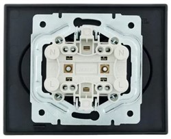 Розетка LEZARD VESNA двойная б/з, бакалит, черная матовая 742-4200-128B - фото 85758