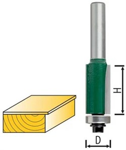 Фреза FIT для выборки заподлицо с нижним подшипником D*H*L=8*20*70мм 3604-082008 - фото 85859