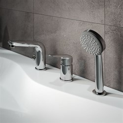 Смеситель TORR на борт ванны на 3 отверстия с керамическим  дивертором TORSB30i07 - фото 85907