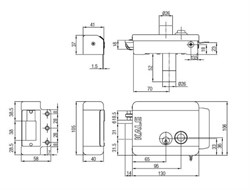 Замок KALE накладной 357 MD электромеханический - фото 86064
