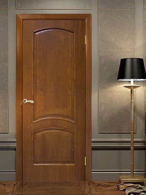 Полотно ОМИС дверное Капри ПГ 400*2000*40 дуб тонированный под орех - фото 8606