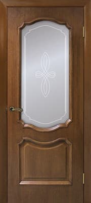 Полотно ОМИС дверное Кармен КР 600*2000*34 дуб тонированный под орех - фото 8607