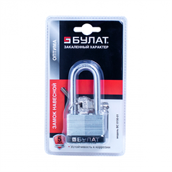 Замок БУЛАТ навесной стальной 5кл d=9мм (36,6) ВС 0150-01 - фото 86138