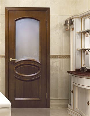 Полотно ОМИС дверное Лаура КР 600*2000*40 дуб тонированный под орех - фото 8631