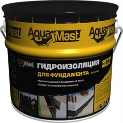 Мастика битумная AquaMast 24л гидроизоляция для фундамента - фото 86445