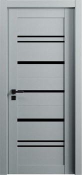 Полотно ЭКО Deluxe 309 черное стекло лакобель инвойс грей 80*200 - фото 86510