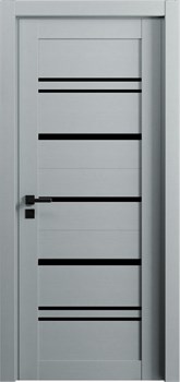 Полотно ЭКО Deluxe 309 черное стекло лакобель инвойс грей 90*200 - фото 86512