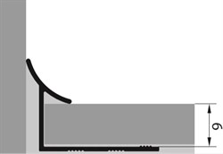 Профиль для кафеля РП-АКП-05 (гибкий) 2,5м анодир. серебро матовый - фото 86826