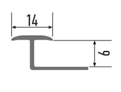 Профиль КТМ алюм. для кафеля 314-02М 2,7м золото - фото 86982