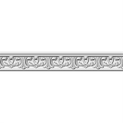Плинтус ГЛАНЦЕПОЛ потолочный GP-29 96*53 Silver (1уп-28шт) - фото 87246