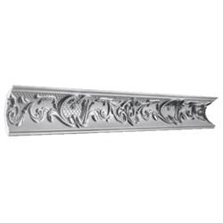 Плинтус ГЛАНЦЕПОЛ потолочный GP-13 Silver 100*80 (1уп-16шт) - фото 87251