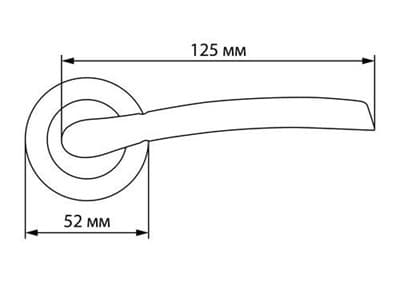Ручка дверная ФЗ 01 SN - фото 8730