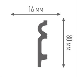 Плинтус ПЛИНТЭКС напольный, высокопрочный ART F 80/17 (16) - фото 87319