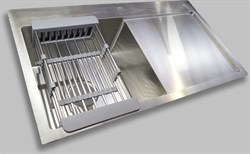 Кухонная мойка 780*430 ST-ASD7843BRL матовый хром левая - фото 87380