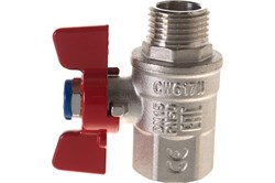 Кран шар. IVANCI-Superior угловой с разъемным соединителем, ручка-бабочка, вн-нар 1/2 - фото 87501