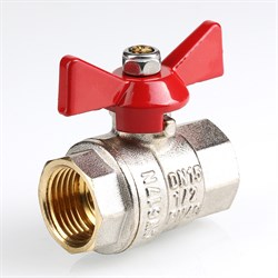 Кран Valtec шаровый вр-вр 1/2 рукоятка бабочка VT.217.N.04 - фото 87512