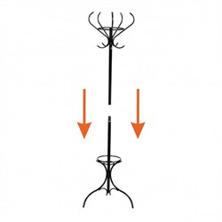 Вешалка-стойка №2 ТЮЛЬПАН, черная ВНП 13Ч - фото 87632