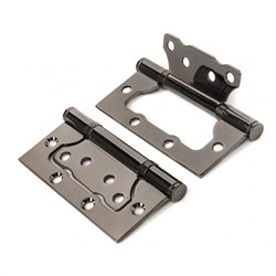 Петля универсальная накладная Бабочка чёрн.никель DUET F-100*75*2,5 BN - фото 87776