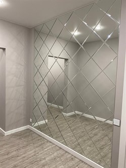 Зеркальная плитка квадратная тонированная 200х200х10мм с фацетом - фото 87868