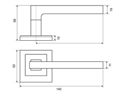 Ручка дверная PALLADIUM СITY A Carrino SN - фото 87872
