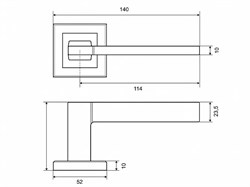 Ручка дверная ФЗ 06 S AB - фото 87934