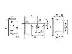 Комплект ФЗ для установки двери SET 01-C 100 2H SN - фото 88134