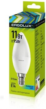 Лампа светодиодная ERGOLUX свеча LED-C35-11W-E14-4500K 13619 - фото 88280