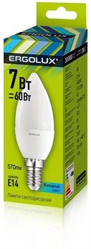 Лампа светодиодная ERGOLUX свеча LED-C35-7W-E14-4500K 12135 - фото 88283
