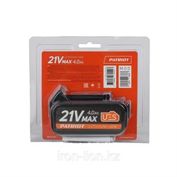 Батарея PATRIOT аккумуляторная PB BR 21V(Max) Li-ion 4,0Ah Pro UES 180301121 - фото 88334