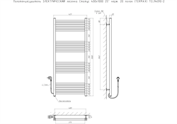 Полотенцесушитель TERMAX ЭЛЕКТРИЧЕСКИЙ Статус хром 1 400х1000 TEL94010-2 - фото 88426