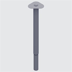 Ножка телескопическая Ø50 L600-900mm weiss alu. 11133-00100 - фото 88608