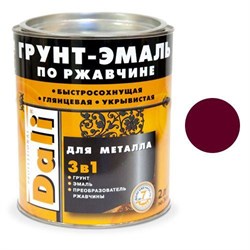 Грунт-эмаль РОГНЕДА по ржавчине винно-красный 0,75л 20477 - фото 88616
