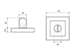 Накладка ФЗ A 200 BK PC (под фиксатор) - фото 88849