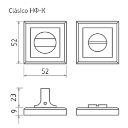 Накладка НОРА-М под фиксатор НФ-К (черный) - фото 88870