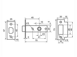 Защелка межкомнатная ФЗ 100 GF - фото 89316
