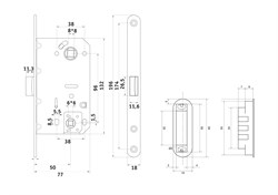 Защелка PALLADIUM 600-M CP хром - фото 89337