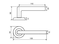 Ручка дверная ФЗ INDU WW - фото 89421