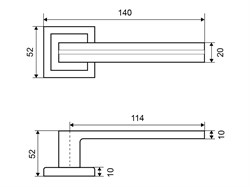 Ручка дверная ФЗ LIZZA BB - фото 89435