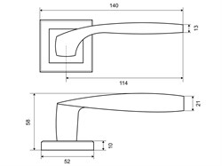 Ручка дверная ФЗ 05 S SN - фото 89444