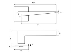 Ручка дверная PALLADIUM Z 222 GF - фото 89486