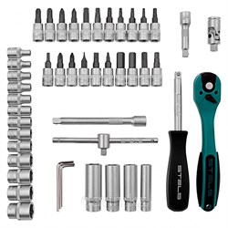 Набор инструментов STELS 1/4" CrV S2 усиленный кейс 47 предметов 14099 - фото 89604